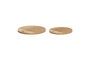 Miniature Lot de 2 planches à découper rondes en bois de chêne clair Monarch Détouré