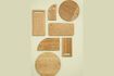 Miniature Lot de 2 planches à découper rondes en bois de chêne clair Monarch 2