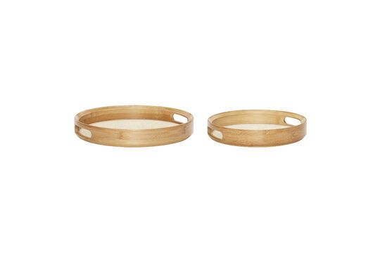 Lot de 2 plateaux en bambou beige Canvas Détouré