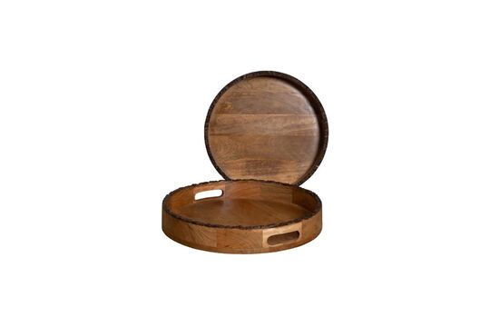 Lot de 2 plateaux en bois foncé Forest