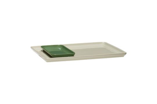 Voir la fiche produit lot de 2 plateaux en céramique vert Amare Lot de 2 plateaux en céramique vert Amare