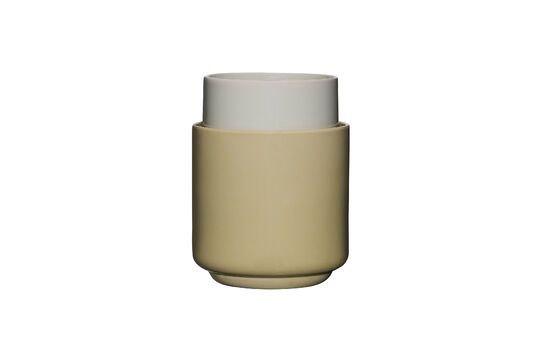 Lot de 2  pots en céramique vert clair Deux