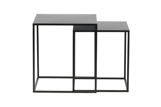 Lot de 2 tables basse en métal noir Ziva