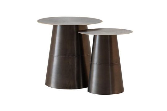 Lot de 2 tables d'appoint en métal noir Jiggy