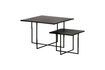 Miniature Lot de 2 tables d'appoints en métal marron foncé Olan 3