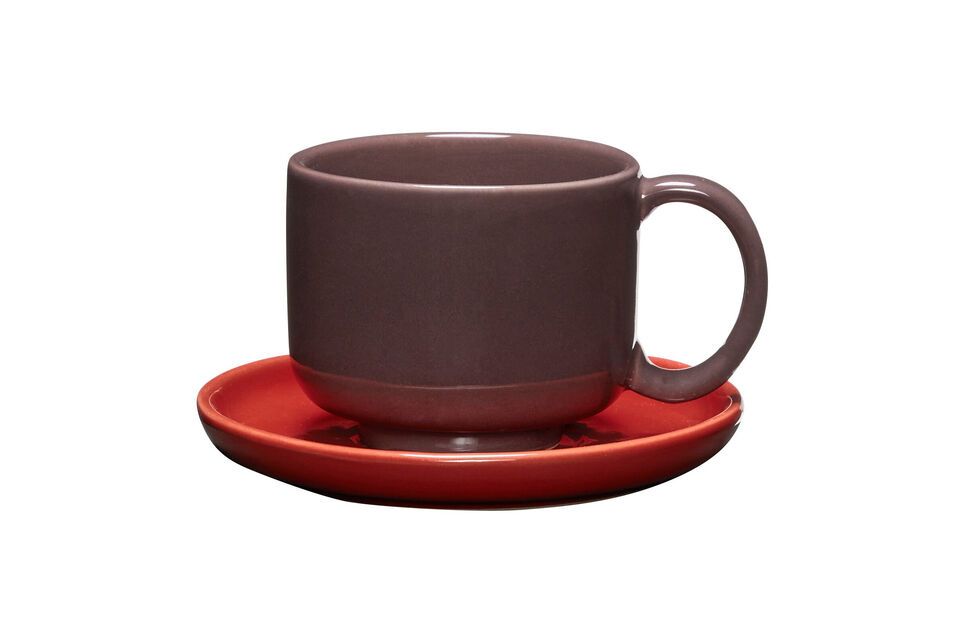 Lot de 2 tasses en céramique burgundy Amare - 7