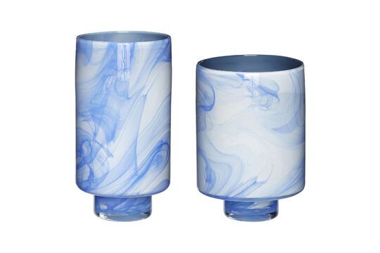 Lot de 2 vases en verre bleu Cloud