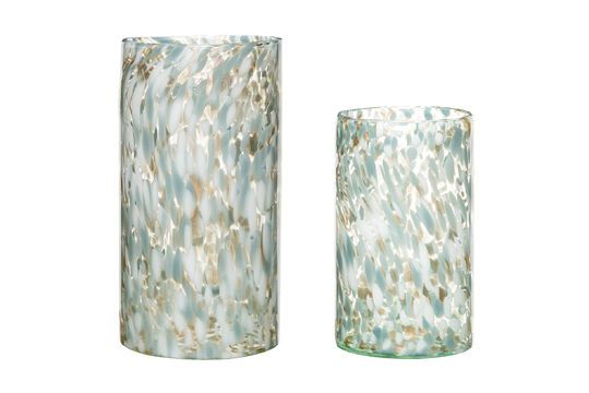 Lot de 2 vases en verre bleu Libra Détouré