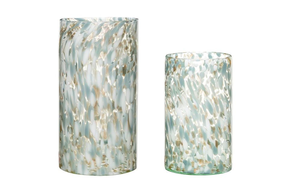 Lot de 2 vases en verre bleu Libra Hübsch