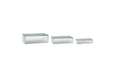 Lot de 3 boîtes en verre  Ripple