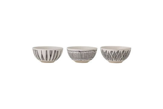 Lot de 3 Bol noir en grès Eliana
