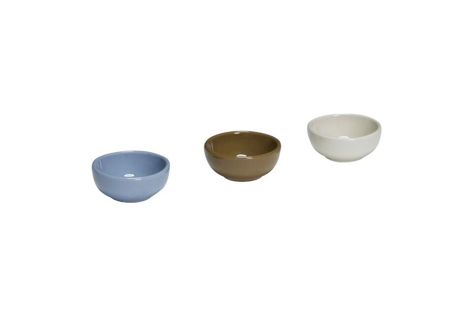 Lot de 3 bols en céramique multicolore Amare - 5