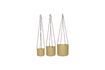 Miniature Lot de 3 caches-pots en coton beige Bloom 3