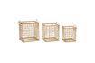 Miniature Lot de 3 paniers en bambou clair Square 1