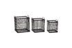 Miniature Lot de 3 paniers en bambou noir Square 1