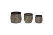 Miniature Lot de 3 paniers en fibres naturels noir Sprout 1