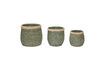 Miniature Lot de 3 paniers en fibres naturels vert Moss 1