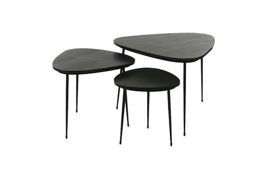 Lot de 3 tables d'appoint Axio en marbre Détouré