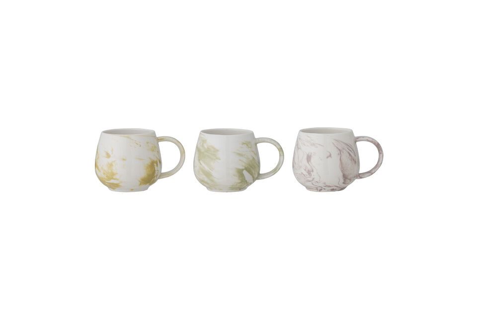 Lot de 3 tasses vertes en grès Palma Bloomingville