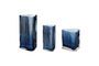 Miniature Lot de 3 vases en verre bleu Elements Détouré