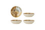 Miniature Lot de 4 bols D21xH6 cm en grès multicolore Lacey Détouré