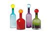Miniature Lot de 4 bouteilles en verre multicolore Bubbles 1