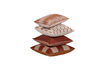 Miniature Lot de 4 Coussins en Coton Rose et Brun Rouille Zena 1