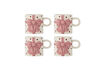 Miniature Lot de 4 mugs D9,5xH8 cm en grès rose Bowie 1