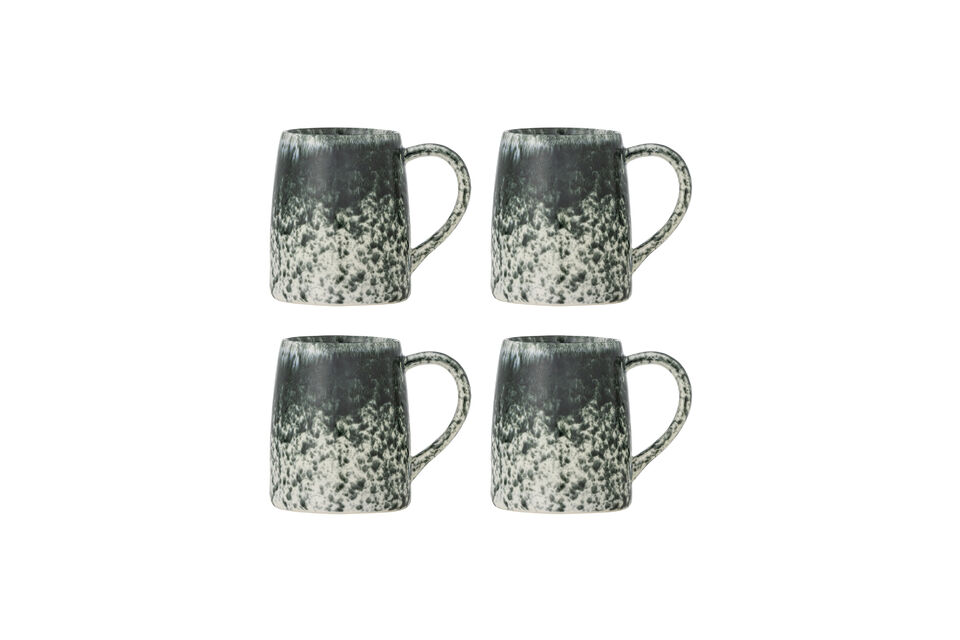 Lot de 4 mugs en grès multicolore Winnie Marques
