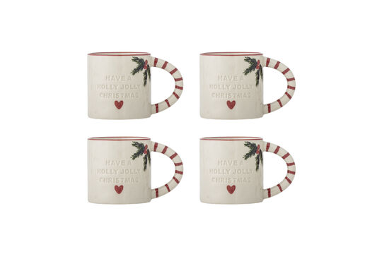 Voir la fiche produit lot de 4 tasses D7,5xH7,5 cm en grès Nature Jovida Lot de 4 tasses D7,5xH7,5 cm en grès Nature Jovida