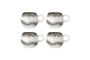 Miniature Lot de 4 tasses D9xH8 cm en grès gris Paula Détouré