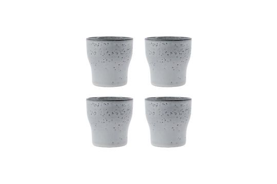 Lot de 4 tasses en grès gris clair Liss