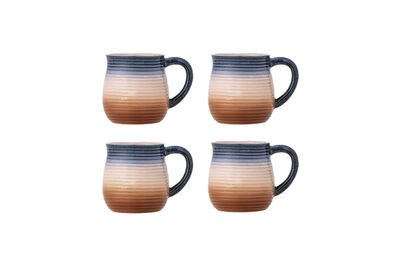 Lot de 4 tasses en grès multicolore Tatum
