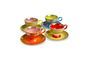 Miniature Lot de 4 tasses multicolores en porcelaine Grandma Détouré