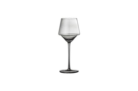 Lot de 4 verres à vin gris en verre Yvette