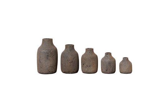 Lot de 5 vases en terracotta Grise H35