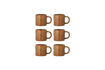 Miniature Lot de 6 tasses D7,5xH8 cm en grès orange Ninka 1