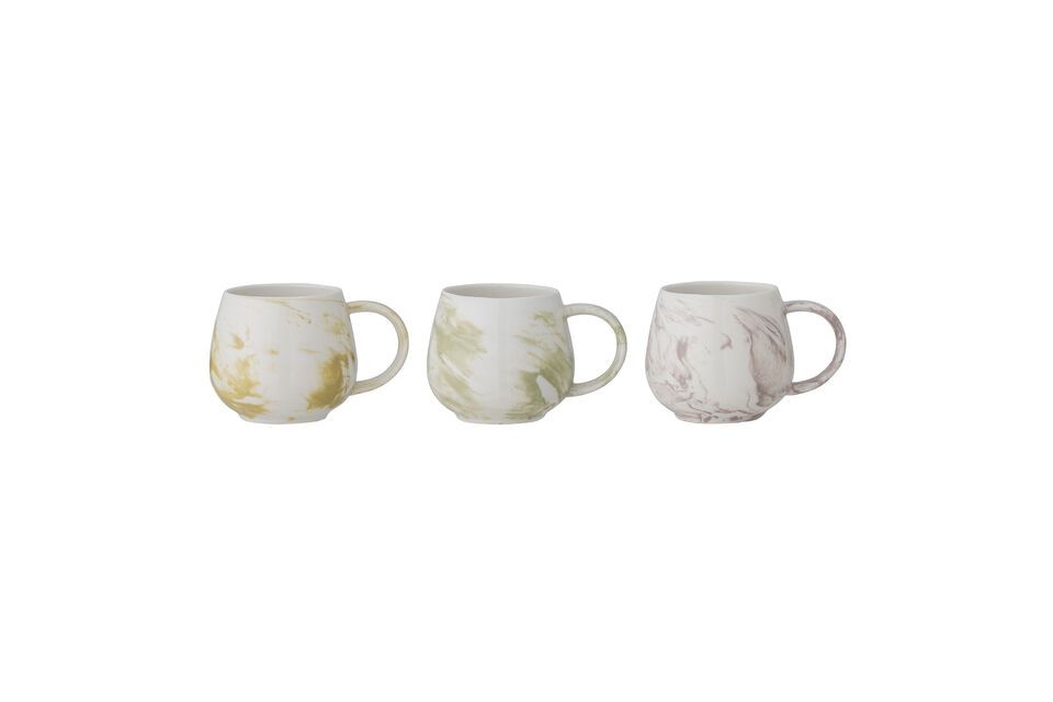 Lot of 3 mugs in stoneware Palma Bloomingville
