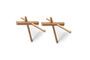 Miniatura Lote de 2 bastones de roble claro Clipped