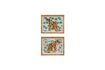 Miniatura Lote de 2 marcos de madera de leopardo 1