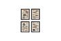 Miniatura Lote de 4 marcos de madera Renard negros Clipped
