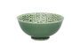Miniature Lotus green porcelain bowl Clipped