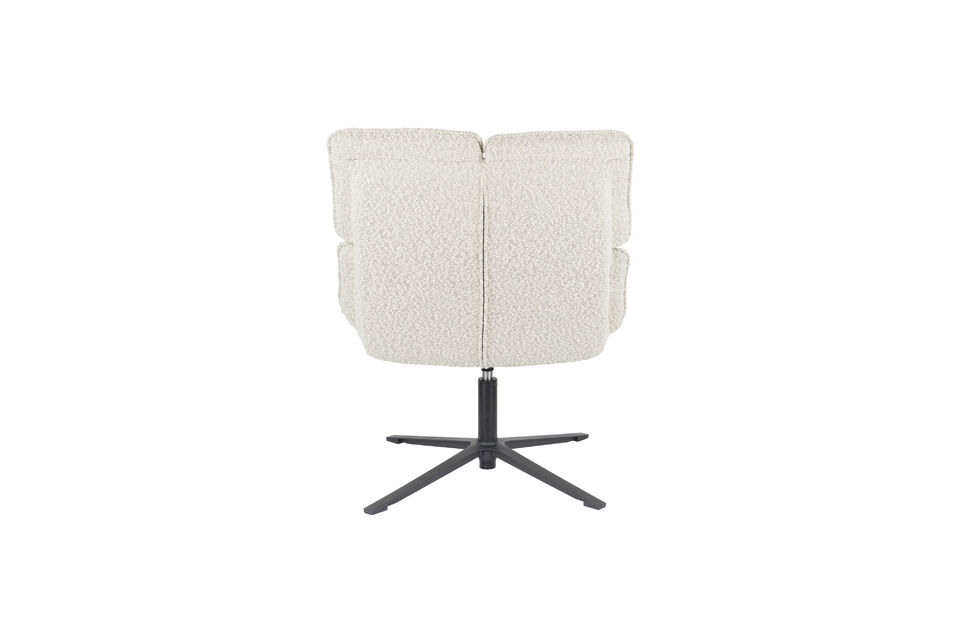 Lounge chair in beige polyester Bros - 4
