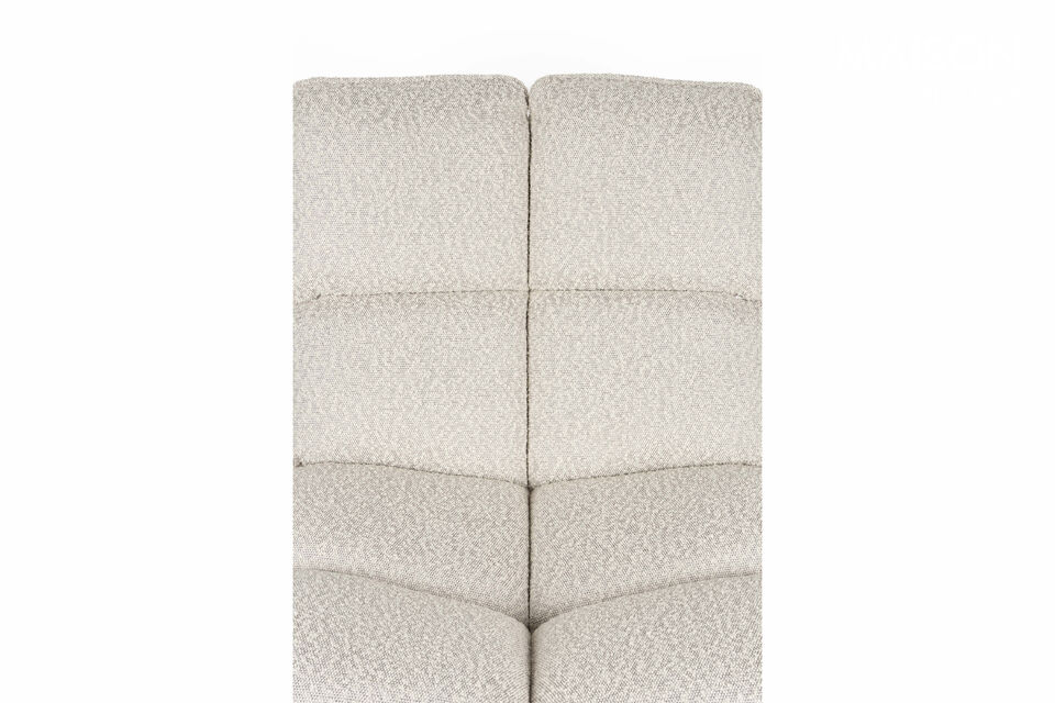 Lounge chair in beige polyester Bros - 7