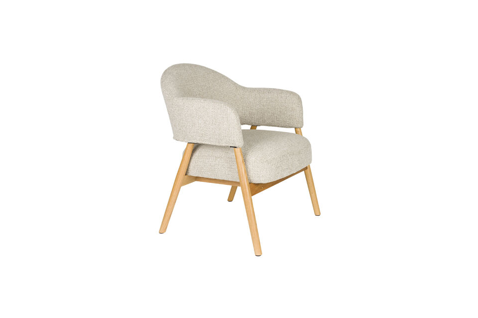 Lounge Chair Indy Light Brown White Label