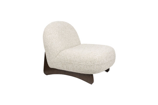 Lounge fauteuil in beige stof Loom Productfoto