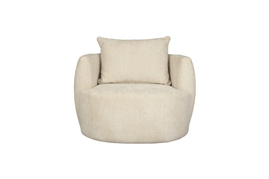Lounge fauteuil in beige stof Rocca Productfoto