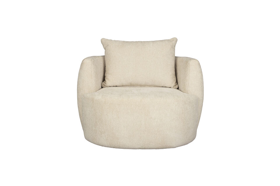Lounge fauteuil in beige stof Rocca DutchBone