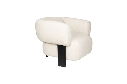 Lounge fauteuil in crèmekleurige stof Neil Productfoto