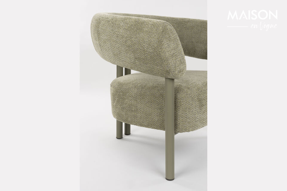 Lounge fauteuil in groene stof Heels - 7